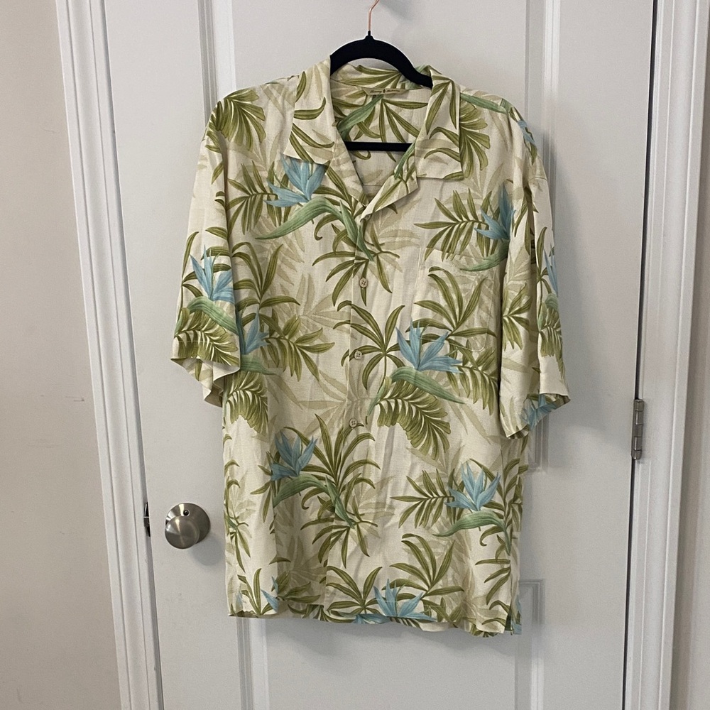 Tommy Bahama Tropical Green and Blue Shirt